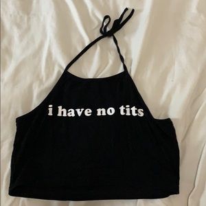 I have no tits crop halter tank